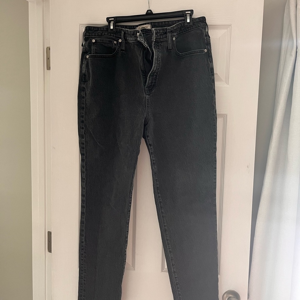 Madewell Curvy Perfect Vintage Black Denim Jeans 33T